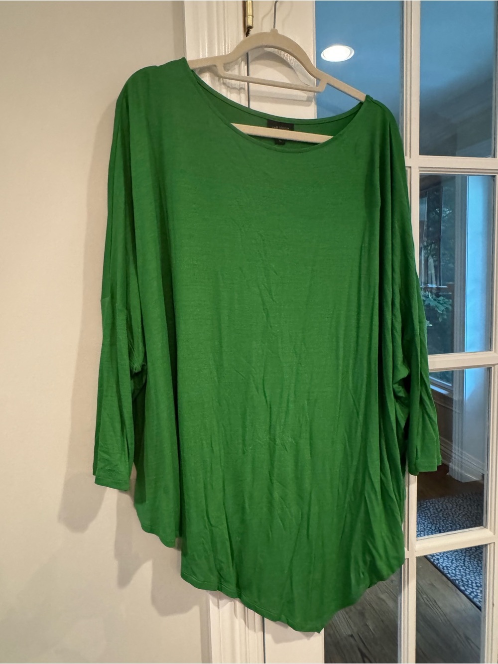 J.Jill Wearever Collection Mojito Green Asymmetrical Top XL